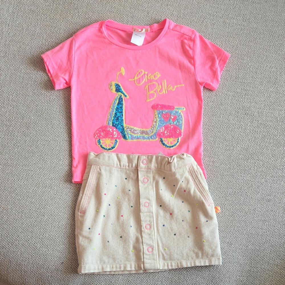 Billieblush T-Shirt & Skirt Set